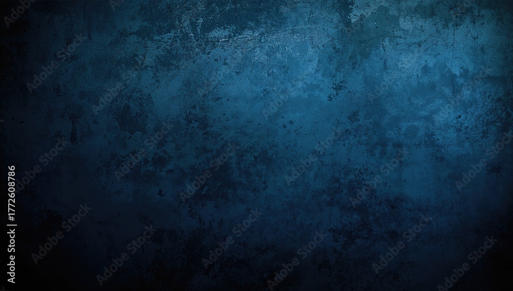 Obraz premium Dark blue cement wall texture with abstract pattern and black gradient backdrop