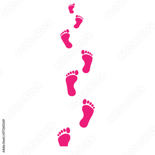 Pink Footprints Path