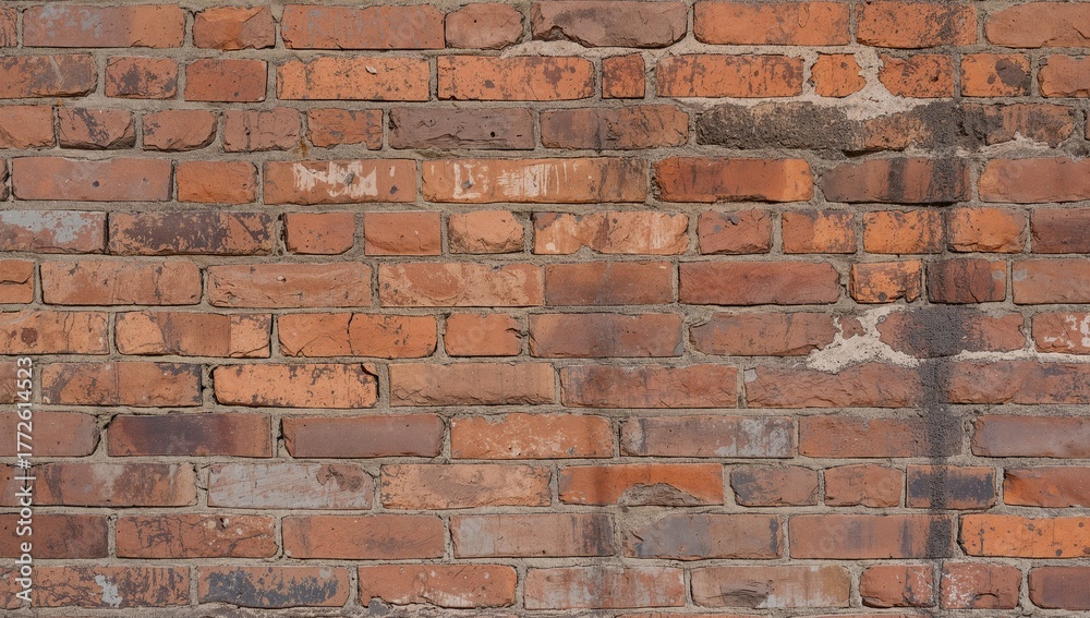 Fototapeta premium Background of vintage orange and brown brick wall texture, suitable for editorial header background