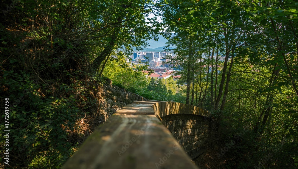 Obraz premium Close-up view of an ancient, picturesque passageway