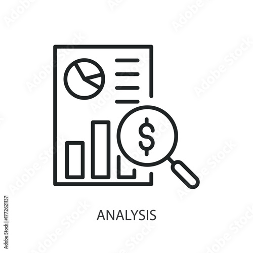 Analysis thin line icons. Original vector illustration.