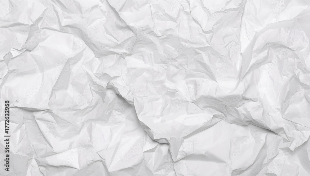 Fototapeta premium Texture of Wrinkled White Paper