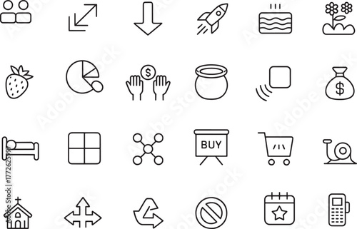 Fitness web icon set symbol illustration