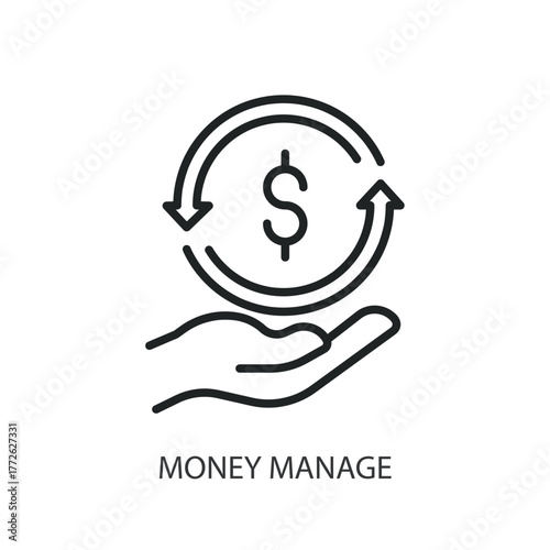 Money manage thin line icons. Original vector illustration.