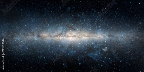 Fototapeta Naklejka Na Ścianę i Meble -  Space scene with stars in the galaxy. Panorama. Universe filled with stars, nebula and galaxy,. Elements of this image furnished by NASA