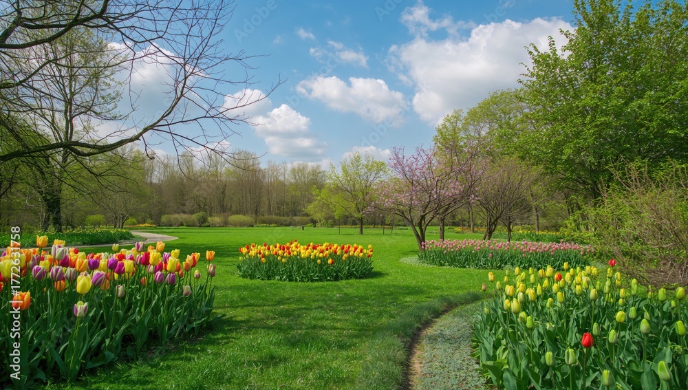 Obraz premium Gardens Full of Tulips