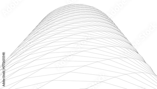 abstract buildings, architectural drawing 3d