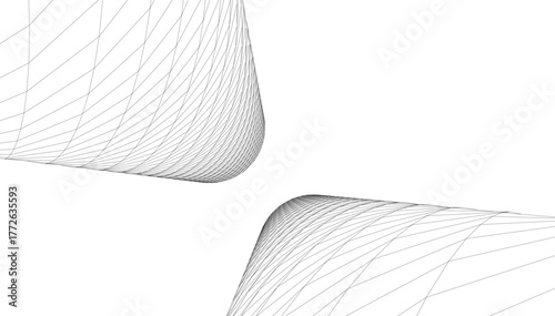 abstract buildings, architectural drawing 3d