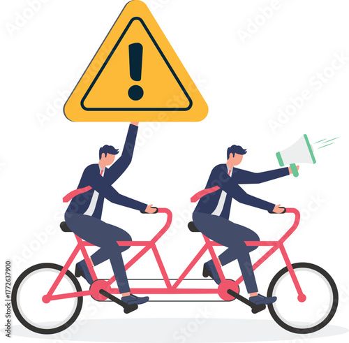 illustration of a warning to be more cautious and careful in business
