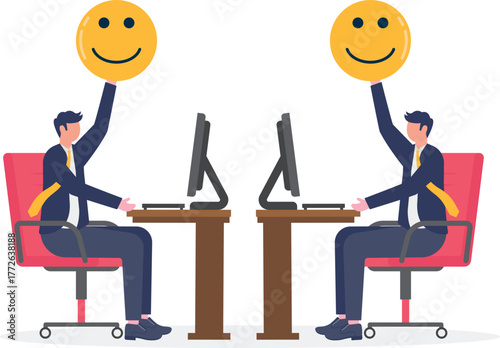 illustration of a gathering to attract market interest in business products
