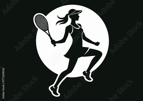 Woman tennis player repels her opponents attack with sweeping shot