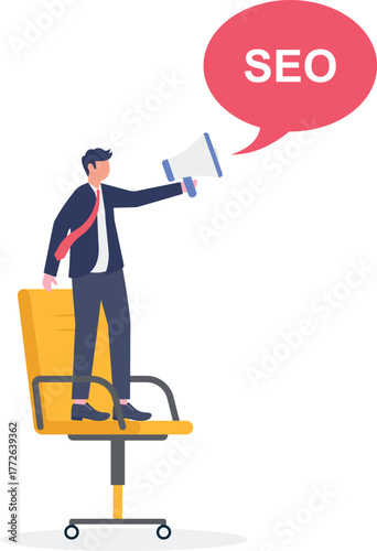 illustration of education and socialization on the importance of SEO in business digitalization
