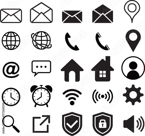 インターネット関連のアイコンセット