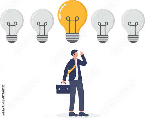 illustration of one idea among many that is more relevant and better to implement

