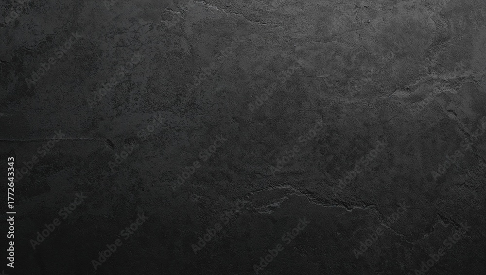 Fototapeta premium Black textured concrete wall with rough irregularities, suitable for background design
