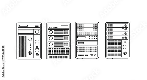 Set of four detailed nutrition facts labels and barcode designs for product packaging vector