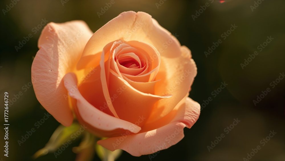 Obraz premium Close-up of a rose in peach hues