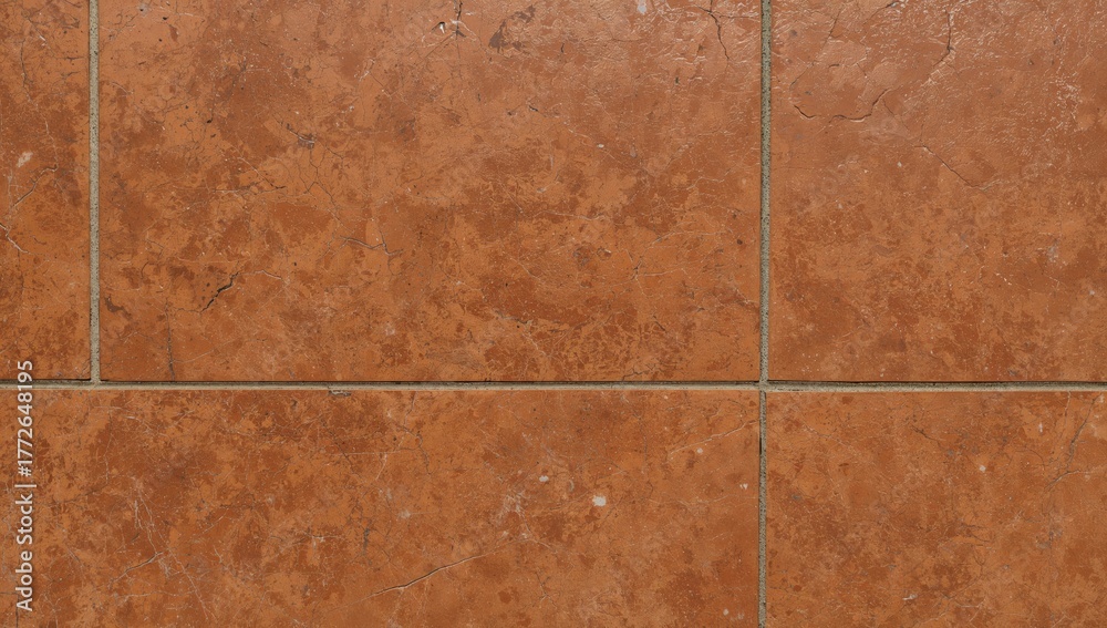 Fototapeta premium Scratched surface of brown cement tiles as a textured stone wall backdrop