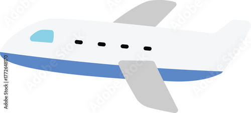 a simple white airplane flying in the sky