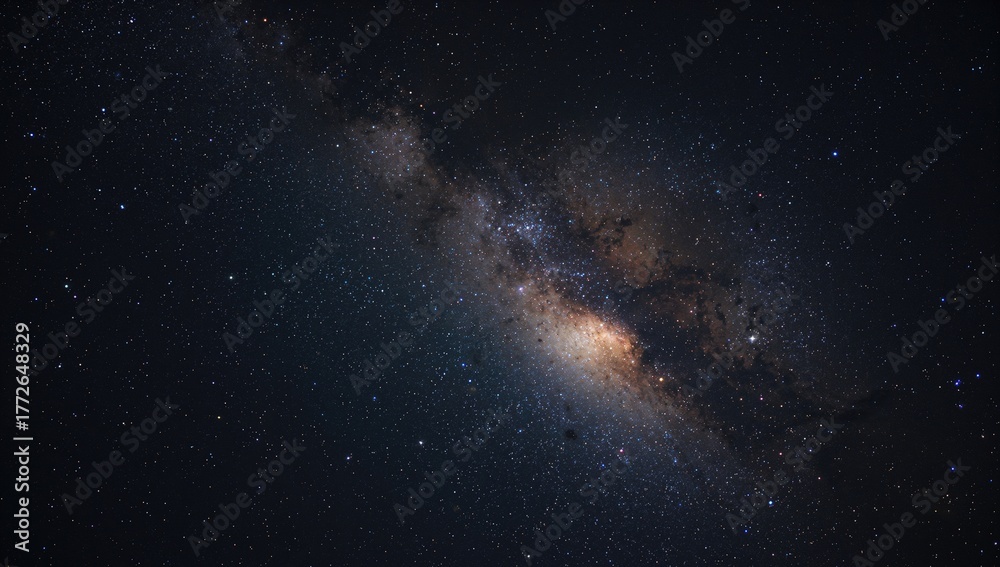 Fototapeta premium Nighttime view of the Milky Way galaxy