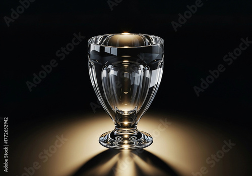 Realistic Glass Trophy in Studio Lighting