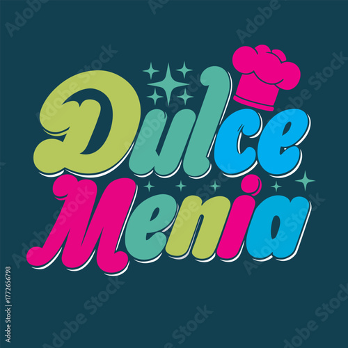 This vibrant logo design features the words dulce menina in a playful, stylized font, perfect for branding a bakery, pastry shop, or confectionery business with a sweet touch