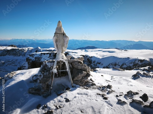 winter hiking in dolomiti di brenta italy
