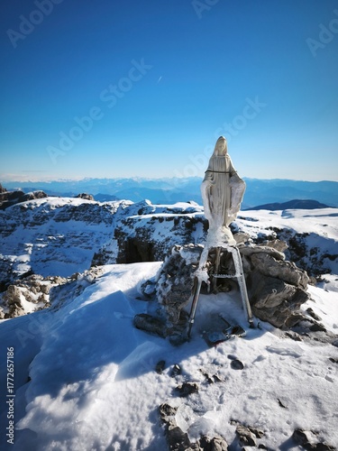 winter hiking in dolomiti di brenta italy
