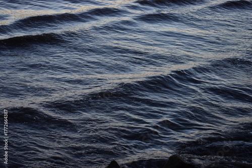 Obraz na płótnie Waves in the Hudson river