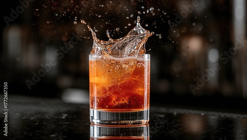 A glass of cocktail with condensation, highlighting the refreshing nature of beverages