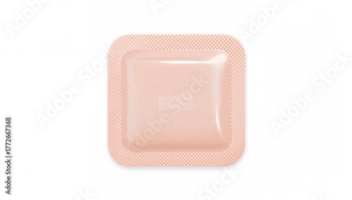 Medical soft patch featuring a plastic base that melts at body temperature, adheres to the skin, and offers bactericidal properties in a flesh tone