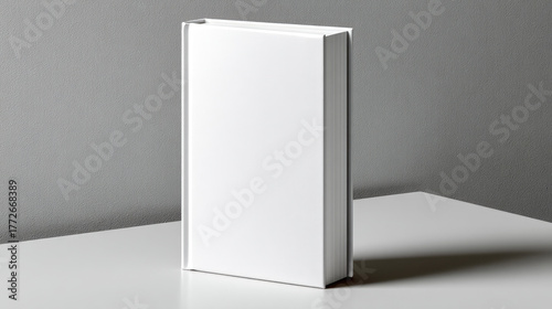 Blank hardcover book standi...