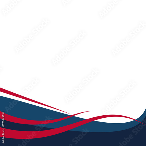 Free Download Abstract Red and Blue Wave Border - GFXLoad