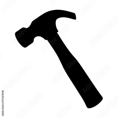 Silhouette of a hammer tool showing construction or carpentry work needed