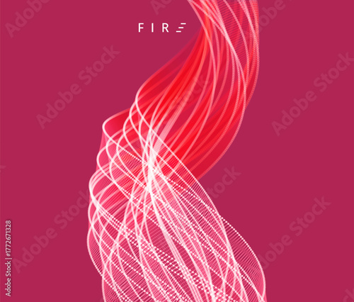 Flame fire background. Vector illustration for design.