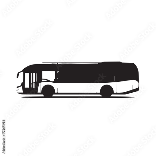 modern bus isolated on white background