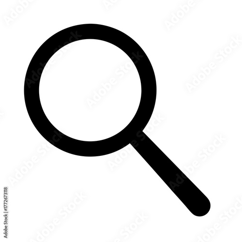Black and white magnifying glass to represent searching for something specific