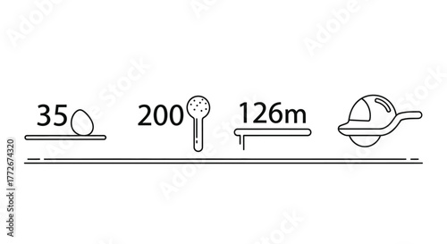 Measuring and marking with a whisk tool and measurements for construction or diy projects vector