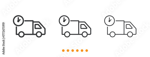 Delivery Truck icon. Thin line icon vector