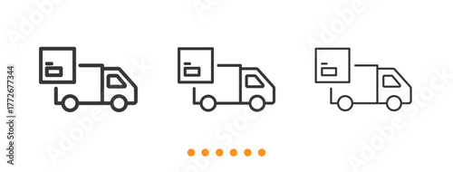 Delivery Truck icon. Thin line icon vector