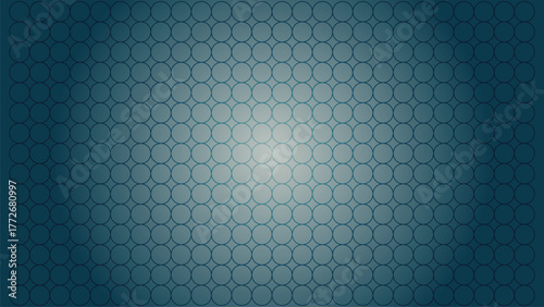 Abstract seamless background with geometric circle pattern and radial gradient in blue-green tones, perfect for modern design concepts and digital creative projects