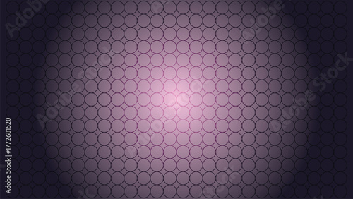 A seamless geometric pattern of repeating circles in shades of purple and pink, ideal for backgrounds and design projects