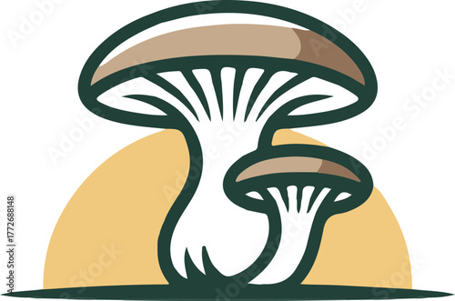 Design a logo brand Mushrooms