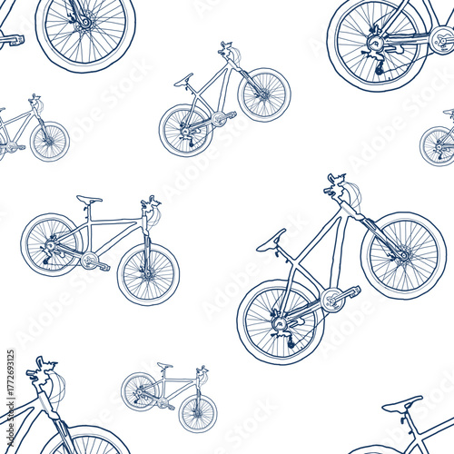 bicycle pattern seamless isolated.eps