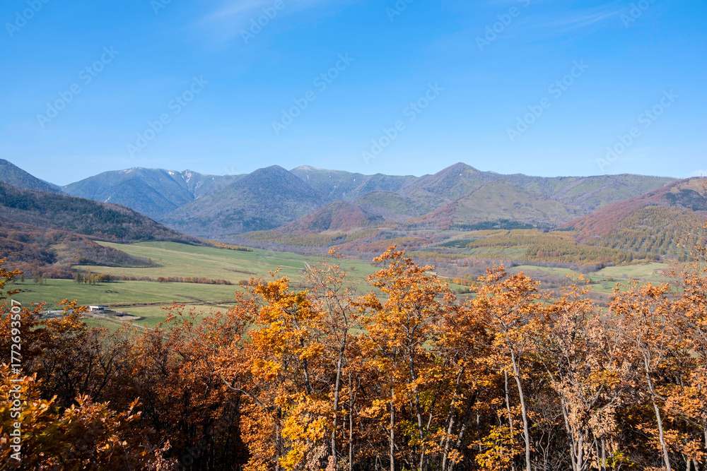 Obraz premium Shimizu Maruyama Observatory Obihiro Hokkaido Japan 清水円山展望台 帯広 北海道 日本
