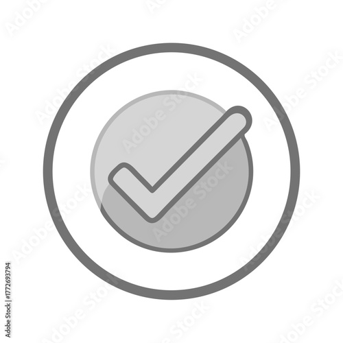 Checkmark icon in circle representing approval and completion  