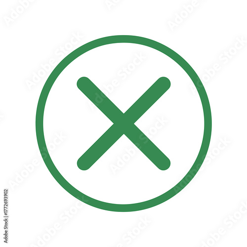 Green circular icon featuring a checkmark symbol  