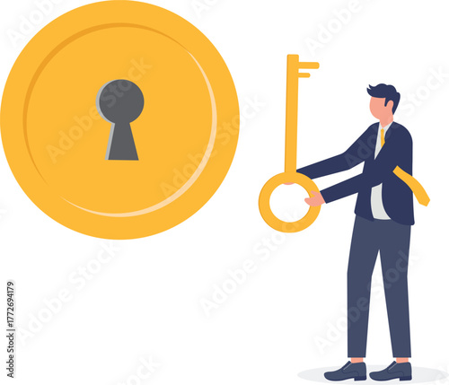 illustration of a solution to gain business profit

