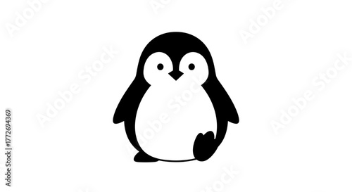 Cute penguin illustration vector graphic design for kids and animal lovers simple and clean style art