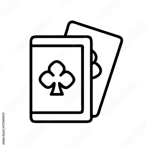 Playing card icon with spade design on white background concept of vector  